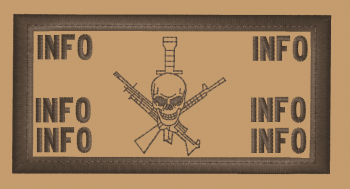 Patch-Flak/ Skull with Ka-Bar and Cross M-16's